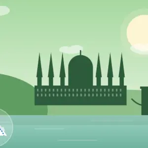 Budapest Wandern Tour Illustration