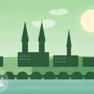 Regensburg Wandern Tour Illustration